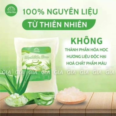 Thạch nha đam Lotus 1kg - topping trà và trà sữa, giá ưu đãi 37,400₫ 4