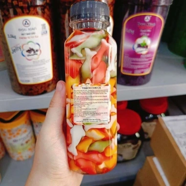 Thạch trái cây, thạch cá chai 350g - Giá 24.800đ, giảm mạnh, vị ngọt tự nhiên 2 Thạch trái cây, thạch cá chai 350g - Giá 24.800đ, giảm mạnh, vị ngọt tự nhiên 2