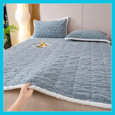 Thảm Lông Cừu Trải Giường 3 Lớp Đính Chun 4 Góc - Siêu Mềm Siêu Ấm, chỉ 145.000₫