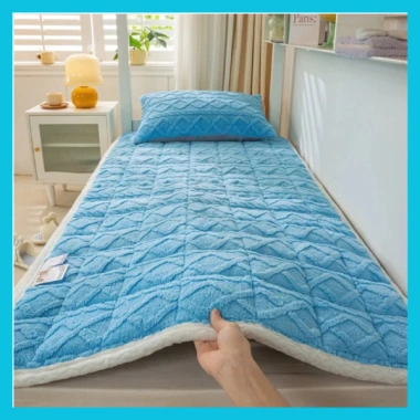 Thảm Lông Cừu Trải Giường 3 Lớp Đính Chun 4 Góc - Siêu Mềm Siêu Ấm, chỉ 145.000₫