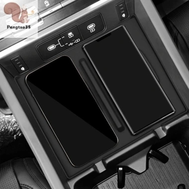 Thảm PVC đen Santa Fe 2.024 ô tô sạc không dây tựa tay trung tâm COD