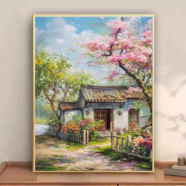 Thảm Sân Chữ Thập Retro Trung Quốc 2.025 - Thêu Handmade Phong Cách Mới DIY