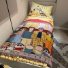 Thảm Tranh decor Vintage Shin - Cậu bé bút chì trải sàn treo tường trải sofa camping picnic 7
