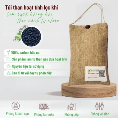 Than Hoạt Tính Khử Mùi Hiệu Quả 1kg - Túi Vải Hachiko Giảm Mùi Khó Chịu Chỉ 195k 3