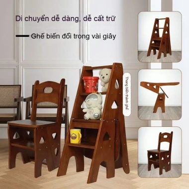 Thang gỗ chắc chắn, thang gấp đa năng, ghế đẩu, thang leo – 1.665.000 VND 2 Thang gỗ chắc chắn, thang gấp đa năng, ghế đẩu, thang leo – 1.665.000 VND 2