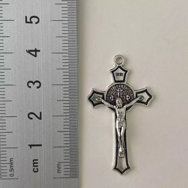 Thánh Benedict Crucifix Charm 20 chiếc - Huy chương trừ tà, vòng cổ mạ n côi 5