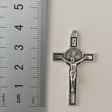Thánh Benedict Crucifix Charm 20 chiếc - Huy chương trừ tà, vòng cổ mạ n côi 6