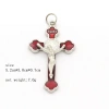Thánh Giá Benedict Kim Loại Bạc Cổ 5.2x3cm - Quà Tặng Cơ Đốc DIY Vòng Cổ Móc Khóa Túi 3