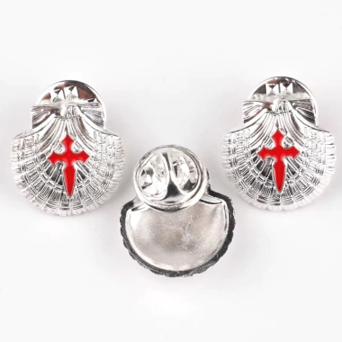 Thánh James Shell Cross Trâm 2 Cái - Huy chương Hành hương Công giáo, Thánh Pin bảo vệ Benedict cho xương đòn, 59,950₫