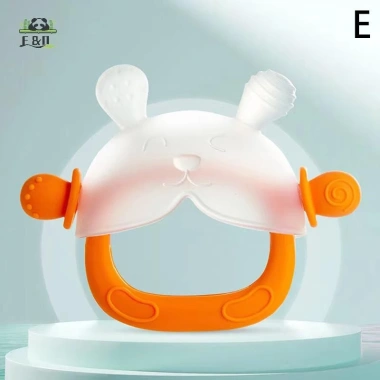 Thanh mài răng silicon hình nấm an toàn cho bé 0-3 tuổi - cao cấp, không đau, dễ cầm