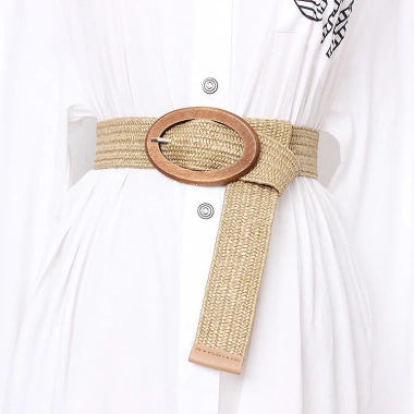 Thắt Lưng Bện Dây Co Giãn Khóa Gỗ Boho Thời Trang Nữ Đi Biển - 60.712₫