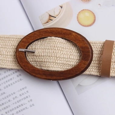 Thắt Lưng Bện Dây Co Giãn Khóa Gỗ Boho Thời Trang Nữ Đi Biển - 60.712₫