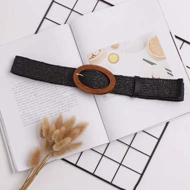 Thắt Lưng Bện Dây Co Giãn Khóa Gỗ Boho Thời Trang Nữ Đi Biển - 60.712₫