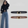 Thắt Lưng Da Bò Đen - Phong Cách Hàn Quốc Đơn Giản, Thời Trang, Giá 99.085₫ 2