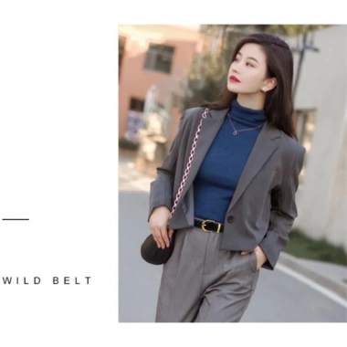 Thắt Lưng Da Bò Đen - Phong Cách Hàn Quốc Đơn Giản, Thời Trang, Giá 99.085₫