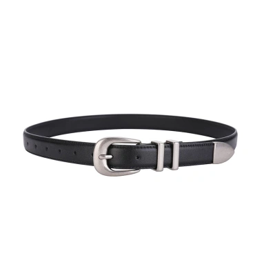 Thắt lưng da nữ cổ điển 2.3cm da bò, khóa bạc, thiết kế tối giản - 125.168₫