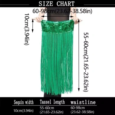 Thắt lưng khiêu vũ bụng, váy quấn – Trang phục Ấn Độ lấp lánh sequin nữ 204k 2