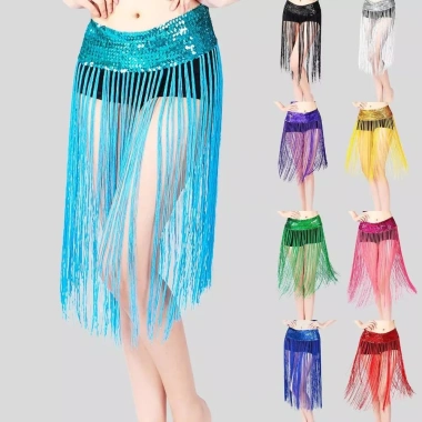 Thắt lưng khiêu vũ bụng, váy quấn – Trang phục Ấn Độ lấp lánh sequin nữ 204k 4