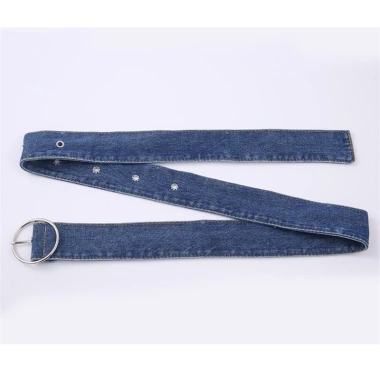 Thắt lưng nữ denim ghim khóa rộng retro trẻ trung: phụ kiện thời trang