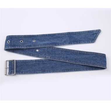 Thắt lưng nữ denim ghim khóa rộng retro trẻ trung: phụ kiện thời trang