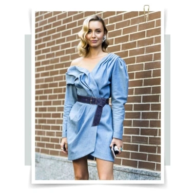 Thắt lưng nữ denim ghim khóa rộng retro trẻ trung: phụ kiện thời trang