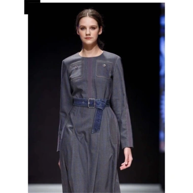 Thắt lưng nữ denim ghim khóa rộng retro trẻ trung: phụ kiện thời trang