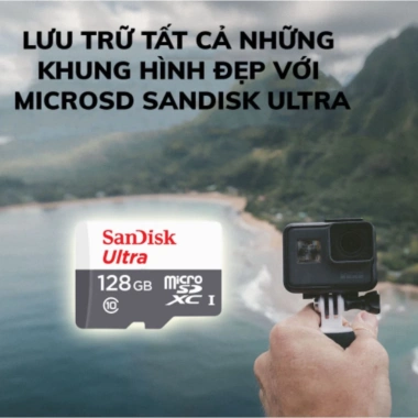 Thẻ Nhớ MicroSD SanDisk Ultra 64/128/256GB 100MB/s Chính Hãng Có Tem Giá 668.000