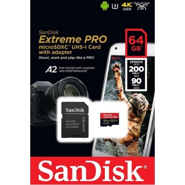 Thẻ nhớ Sandisk Extreme Pro Micro SDXC 32-256GB - Siêu nhanh, phù hợp máy ảnh và drone, giá 359.999₫