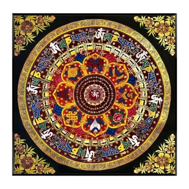 Thẻ Thangka Cross Stitch 2.026 - Phong Cách Mới Thêu, Nhà Thị Trấn Tốt Lành, Sáu Xương Mantra - 287.758₫