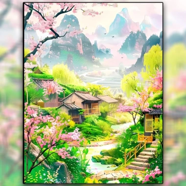 Thêu Chữ Thập 2.025 Chỉ Thêu Đẹp Nhỏ cho Người Mới Bắt Đầu Giá 325.068 VND
