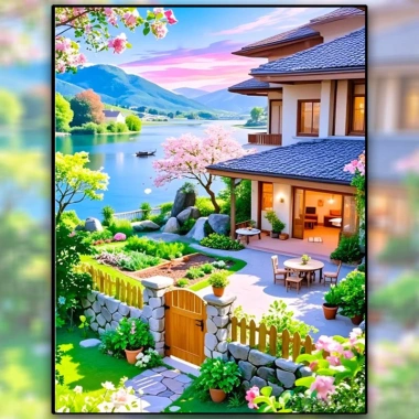 Thêu Chữ Thập 2.025 Chỉ Thêu Đẹp Nhỏ cho Người Mới Bắt Đầu Giá 325.068 VND