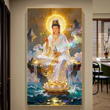 Thêu Đan (Cross Stitch) Guanyin Bodhisattva 2.025 - Phong Cách Mới Handmade, Chất Liệu Cao Cấp, Gói Riêng Thêu Đan (Cross Stitch) Guanyin Bodhisattva 2.025 - Phong Cách Mới Handmade, Chất Liệu Cao Cấp, Gói Riêng