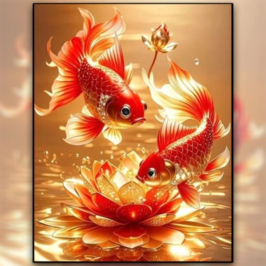 Thêu ren Sen Cross Stitch 2.025 phong cách mới - Mảnh nhỏ Koi In chữ thập Thêu riêng Thêu ren Sen Cross Stitch 2.025 phong cách mới - Mảnh nhỏ Koi In chữ thập Thêu riêng