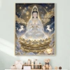 Thêu tay Guanyin 2.025 Quần áo trơn, tượng Phật chữ thập, gói, giá 325k 4