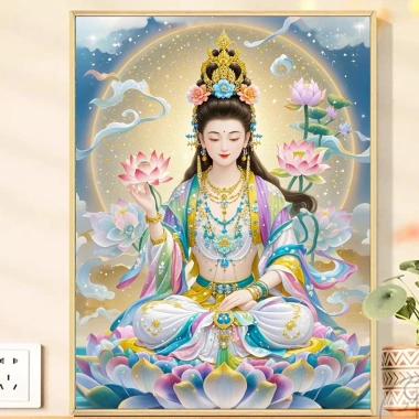 Thêu Tay Guanyin 2.025 Tượng Phật Trung Quốc Phong Cách Mới Gói Thêu Chất Liệu 325.068 VND