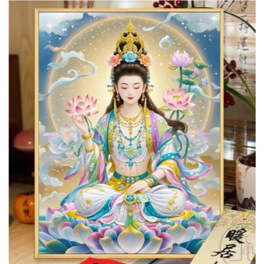 Thêu Tay Guanyin 2.025 Tượng Phật Trung Quốc Phong Cách Mới Gói Thêu Chất Liệu 325.068 VND
