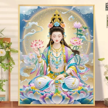 Thêu Tay Guanyin 2.025 Tượng Phật Trung Quốc Phong Cách Mới Gói Thêu Chất Liệu 325.068 VND