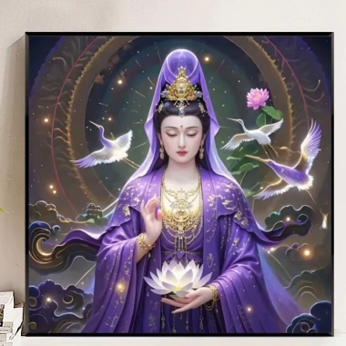 Thêu Thập Giá Avalokitesvara 2.025 - Phong Cách Mới Tím, Bodhisattva Độc Đáo, Giá Giảm 287,473₫ 3