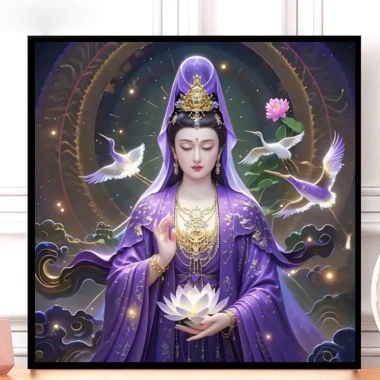 Thêu Thập Giá Avalokitesvara 2.025 - Phong Cách Mới Tím, Bodhisattva Độc Đáo, Giá Giảm 287,473₫ 5