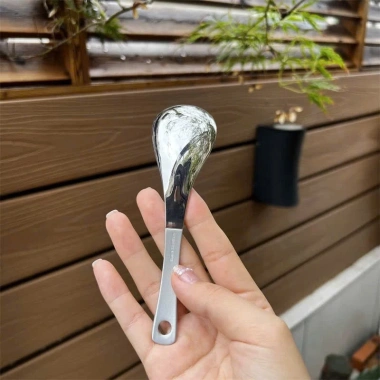 Thìa ăn cơm phở inox 316 GB72, cán vạch mài mờ, lỗ treo tiện lợi - chỉ 65.000đ