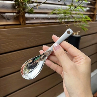 Thìa ăn cơm phở inox 316 GB72, cán vạch mài mờ, lỗ treo tiện lợi - chỉ 65.000đ