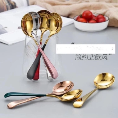 Thìa inox mạ vàng sang trọng - Giá ưu đãi 18.700₫, chất lượng cao, thiết kế tinh tế