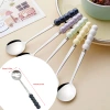 Thìa Inox Ngọc Trai Tay Cầm - Khuấy, Kem, Bánh, Tráng Miệng, Dao Kéo Tiện Ích Bếp 2