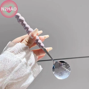 Thìa Inox Ngọc Trai Tay Cầm - Khuấy, Kem, Bánh, Tráng Miệng, Dao Kéo Tiện Ích Bếp 10