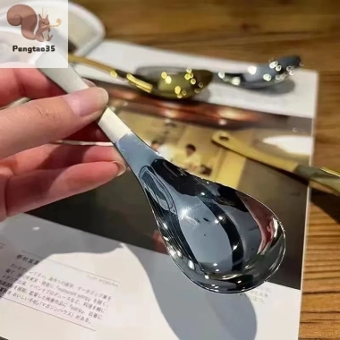 Thìa inox tay cầm dài Hàn Quốc – Bộ đồ ăn dày, khuấy, đá, ăn tối, tráng miệng, nĩa COD – Giá chỉ 42.020₫