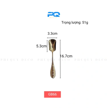 Thìa muỗng inox 316 đầu vuông GB66 - Chất cao cấp, dùng cho kem, sữa chua, hoa quả - Giá ưu đãi 66.000₫