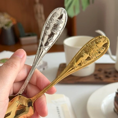 Thìa muỗng inox 316 đầu vuông GB66 - Chất cao cấp, dùng cho kem, sữa chua, hoa quả - Giá ưu đãi 66.000₫