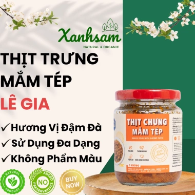 Thịt trứng mắm tép 170g Lê Gia - XanhSam Organic, protein cao, không bảo quản 8