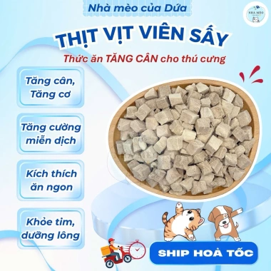 Thịt vịt sấy cho chó mèo - Thịt sấy thơm ngon, giàu protein, giá 46.500₫
