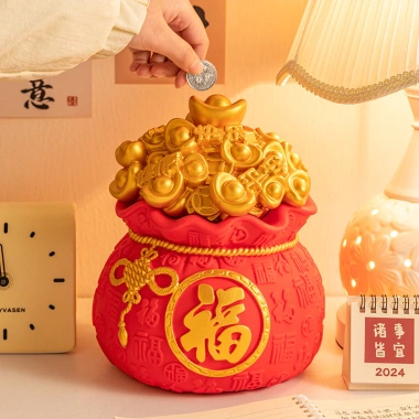 Thỏi Sáng Tạo Túi May Mắn Heo Đất Chống Sốc Năm Mới Trẻ Em, Giá 168.985đ 2